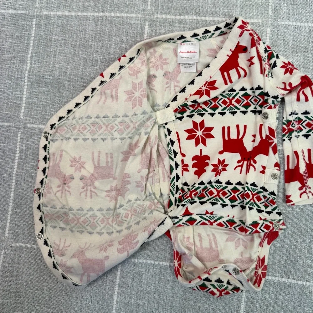Hanna‎ Andersson Dear Deer 6-12 Months Long Sleeve Bodysuit